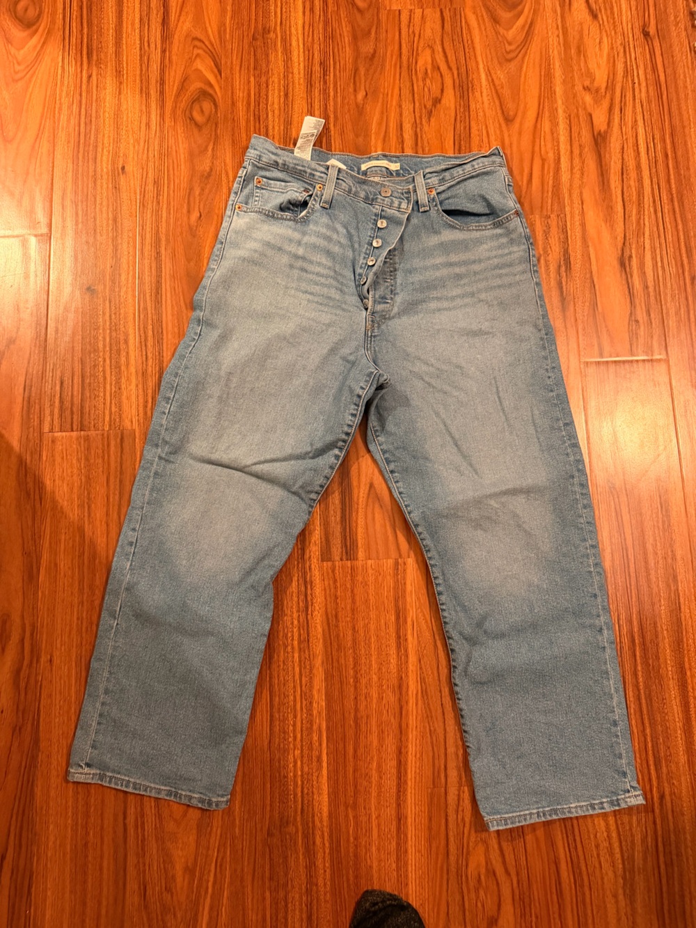 Levi's Light Blue Straight Leg Jeans with Contrast Stitching